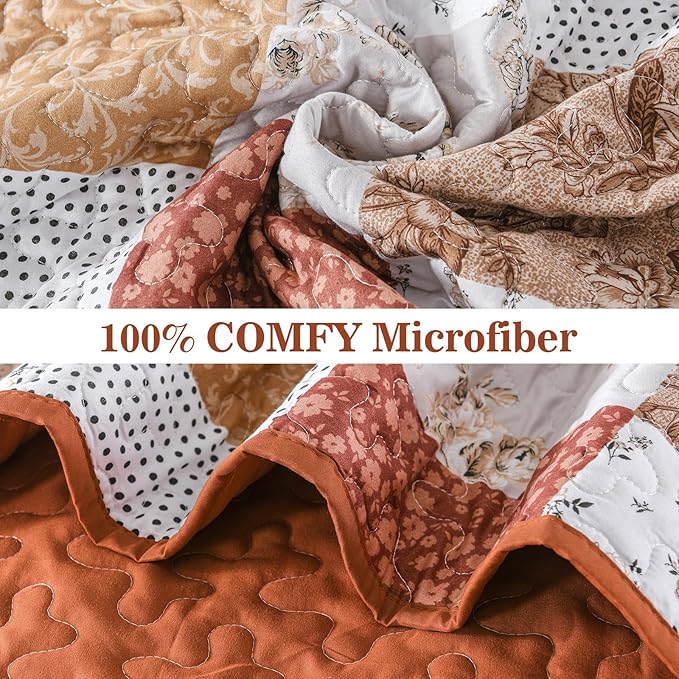 Queen Size Checkered Bedspread Set Vibrant Retro Pattern 4