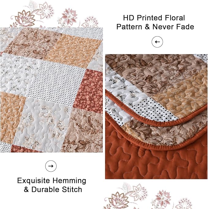 Queen Size Checkered Bedspread Set Vibrant Retro Pattern 5