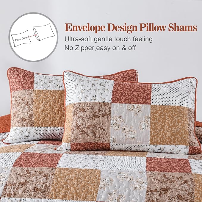 Queen Size Checkered Bedspread Set Vibrant Retro Pattern 6