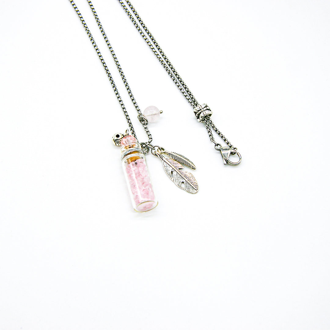 Gift Box - Crystal Bottle (Rose Quartz) + Purify Oil Blend 6