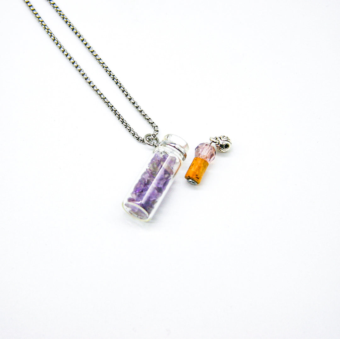 Gift Box - Crystal Bottle (Amethyst) + Purify Oil Blend 5