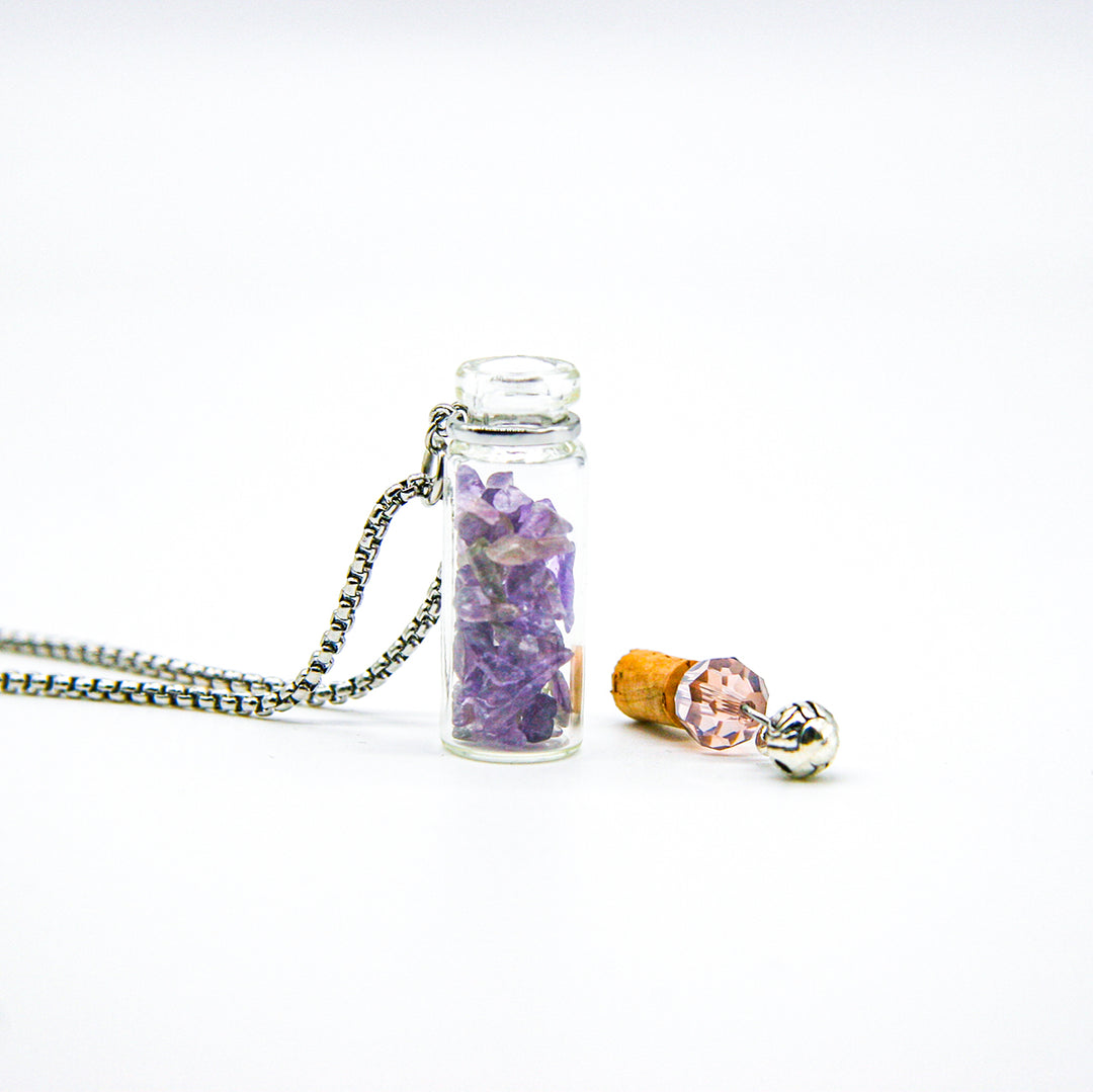 Gift Box - Crystal Bottle (Amethyst) + Purify Oil Blend 6