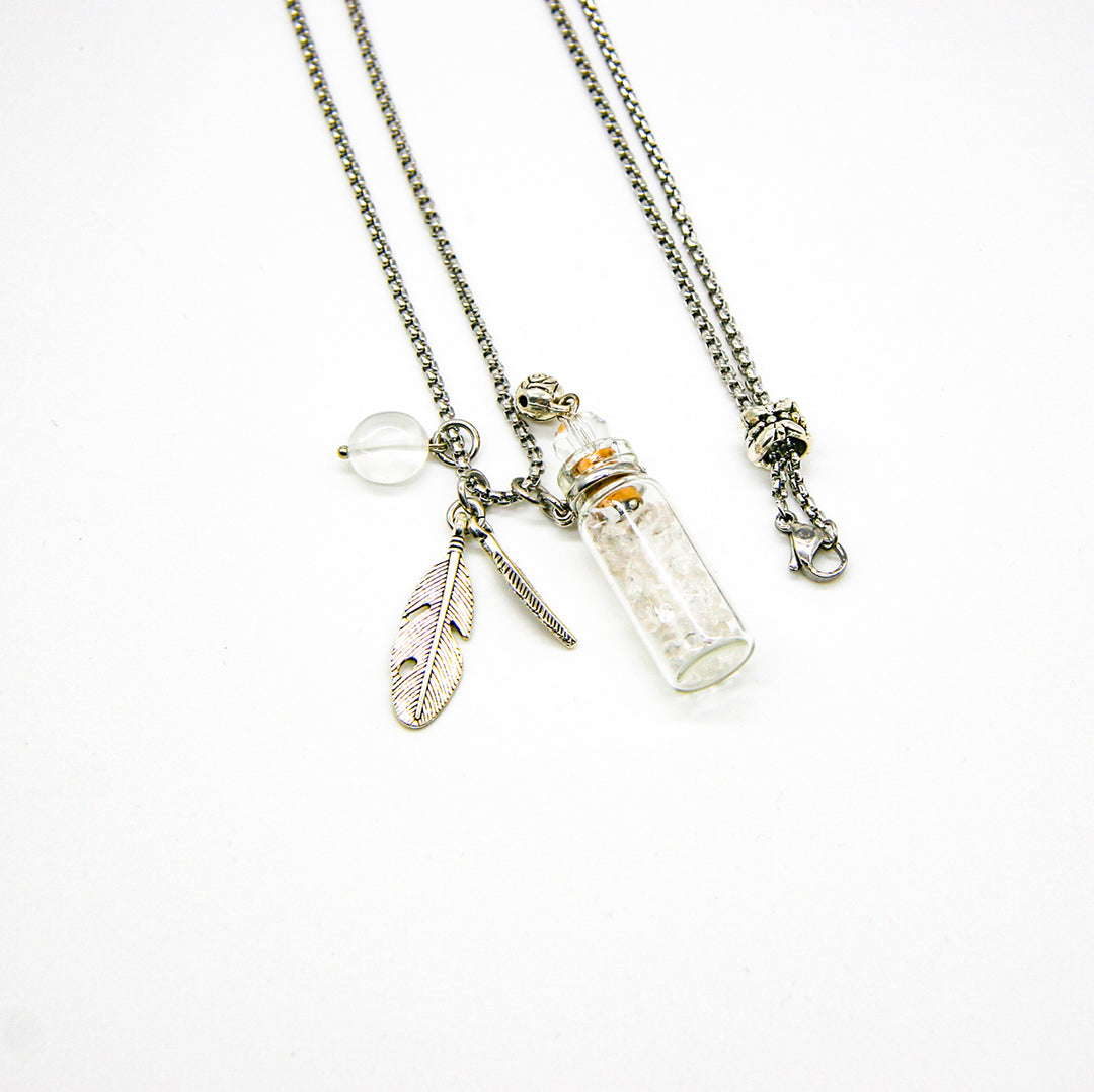 Gift Box - Crystal Bottle (Clear Quartz) + Purify Oil Blend 4