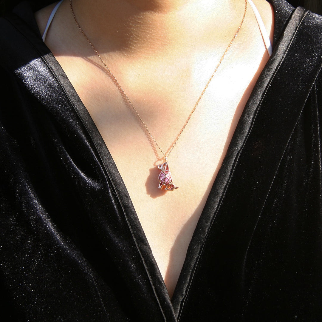 Gift Box - Dog Rose Gold Aroma Necklace + Purify Oil Blend 3