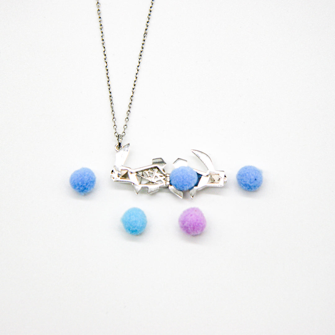Gift Box - Rabbit White Gold Aroma Necklace + Purify Oil Blend 7