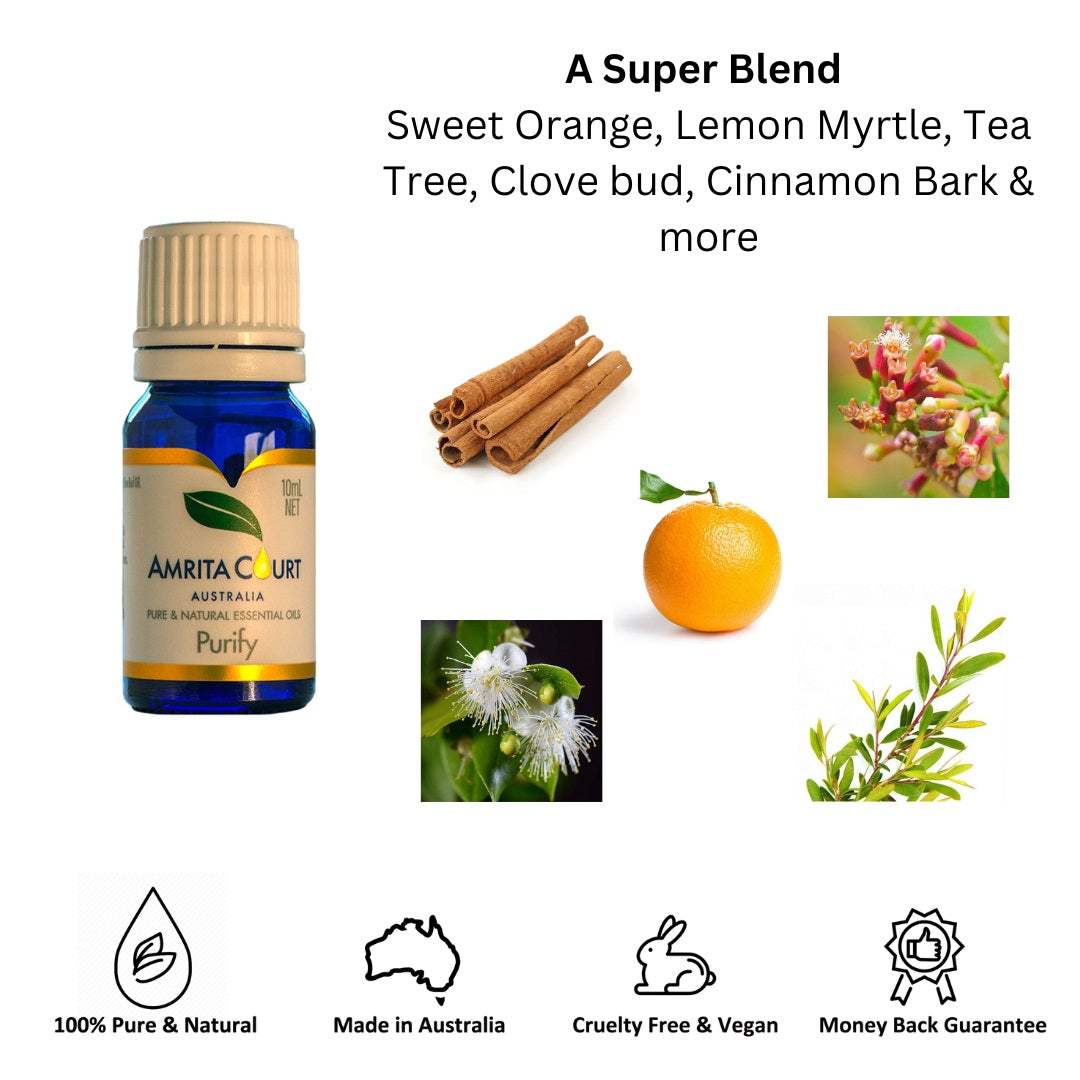 Gift Box - Aroma Necklace White Gold - Planet Lunar Lavender (Lanvender Purple) + Purify Oil Blend 8