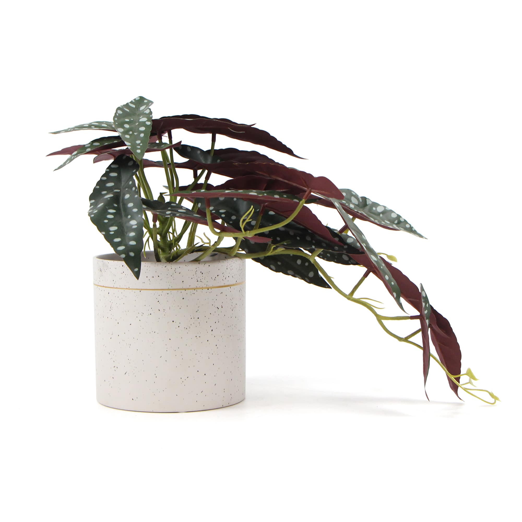 Artificial Bergonia Plant In Decorative Bowl 30cm 4