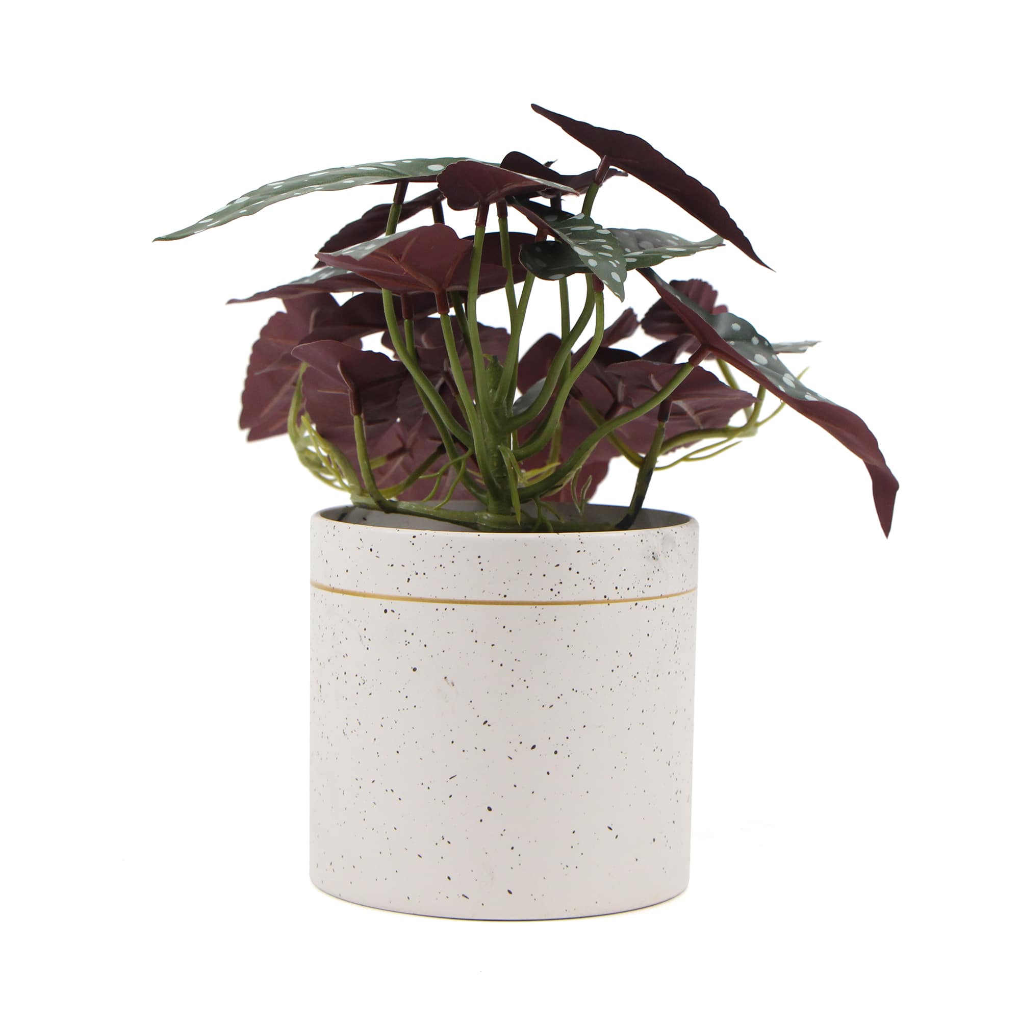 Artificial Bergonia Plant In Decorative Bowl 30cm 5