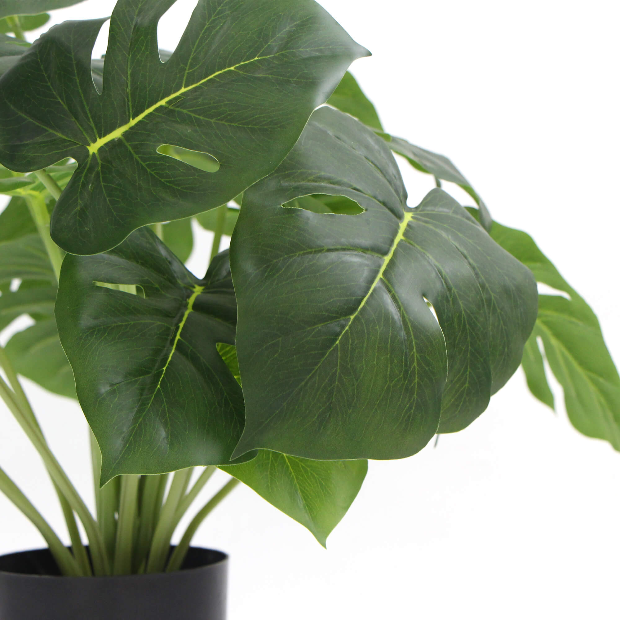 Dense Potted Artificial Split Philodendron Plant With Real Touch Leaves 50cm 3