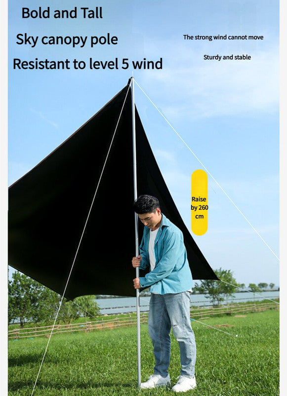 400*300 cm  2-3 Person Octagonal Camping Tent Tarp - Waterproof, UV Protection, Sunshade Canopy Shelter for Camping, Hiking, Picnic 5