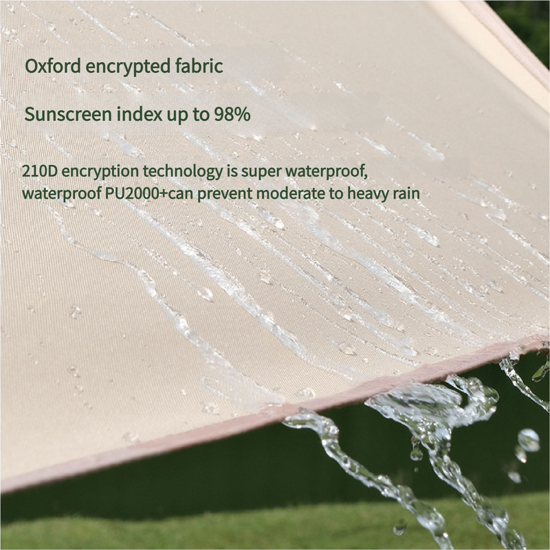 520*420 cm Hexagon Camping Tent Tarp - Waterproof, UV Protection, Sunshade Canopy Shelter for Camping, Hiking, Picnic 5