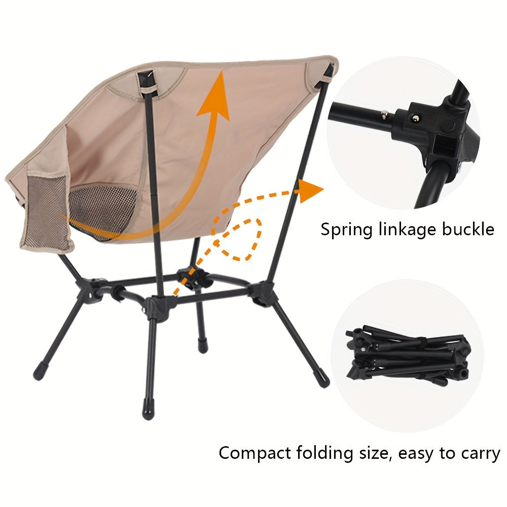 black and khaki set of portable, comfortable and perfect camping chairs 4