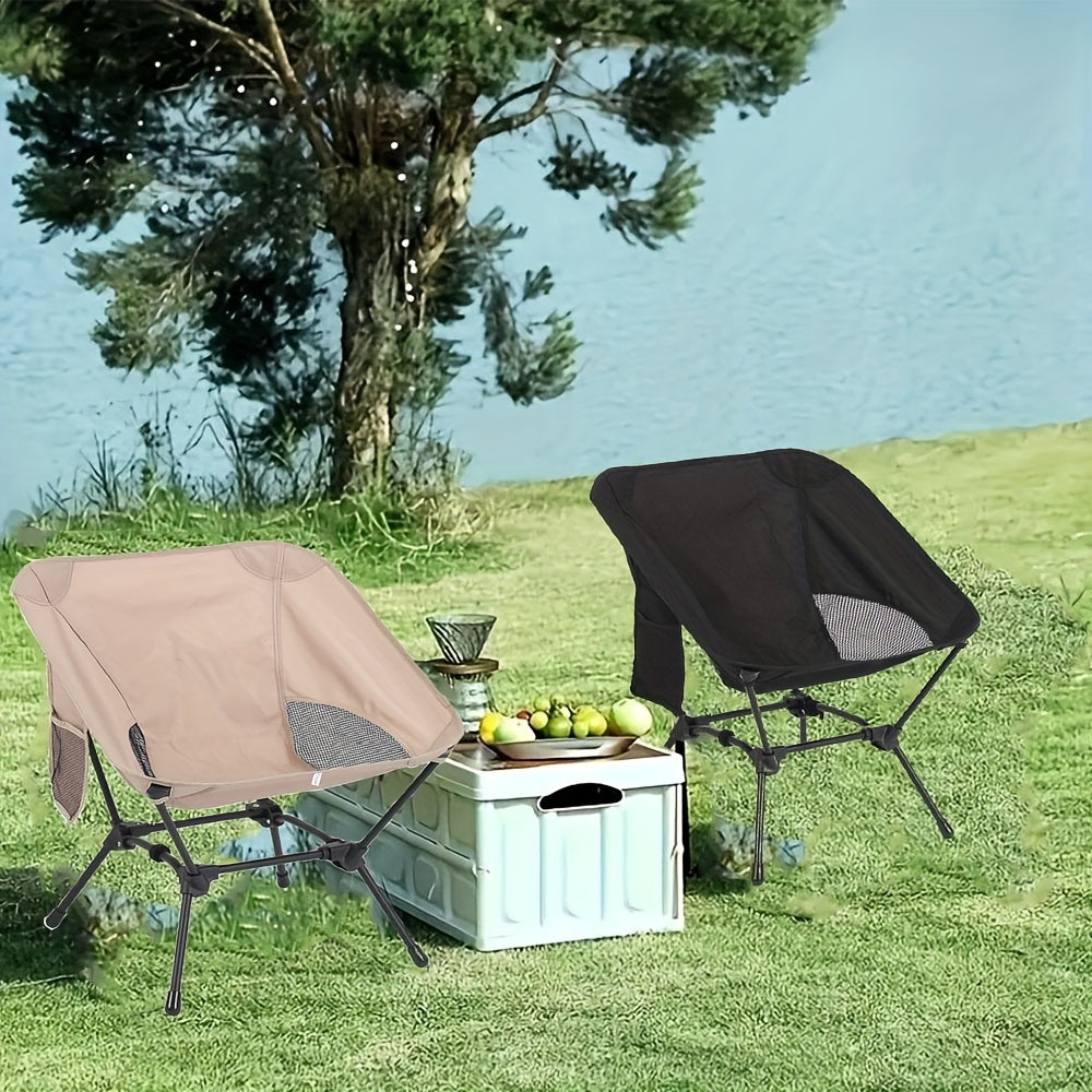 black and khaki set of portable, comfortable and perfect camping chairs 5