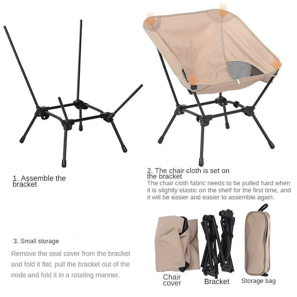 black and khaki set of portable, comfortable and perfect camping chairs 6