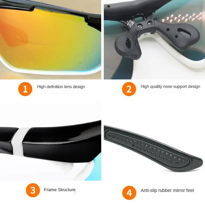 Multifunctional Cycling Glasses - Windproof and UV Protection Sports Eyewear  Black 3