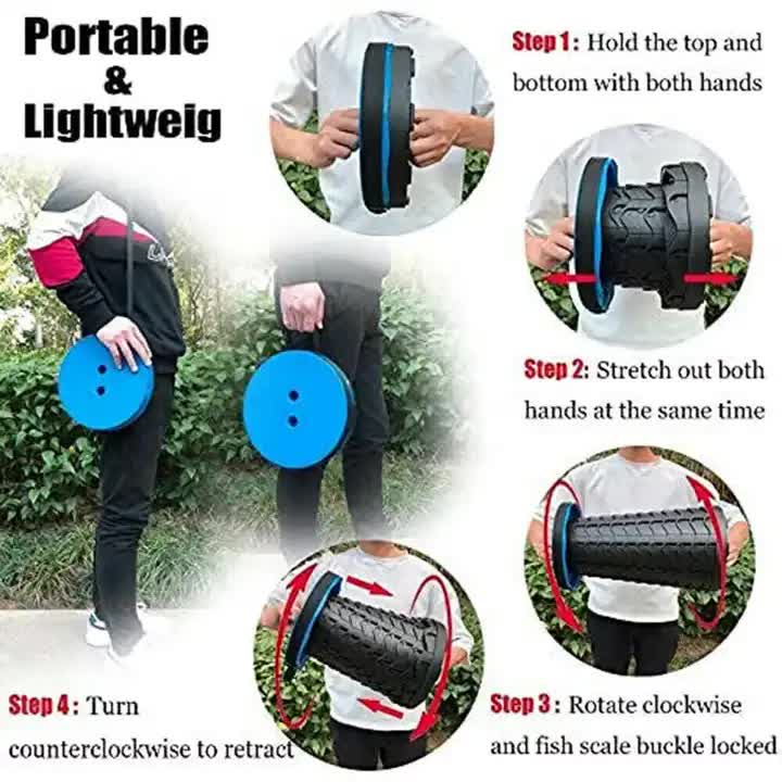 Portable Collapsible Telescopic Stool - Foldable, Lightweight, Adjustable, and Compact Camping Chair (Blue-Black) 5