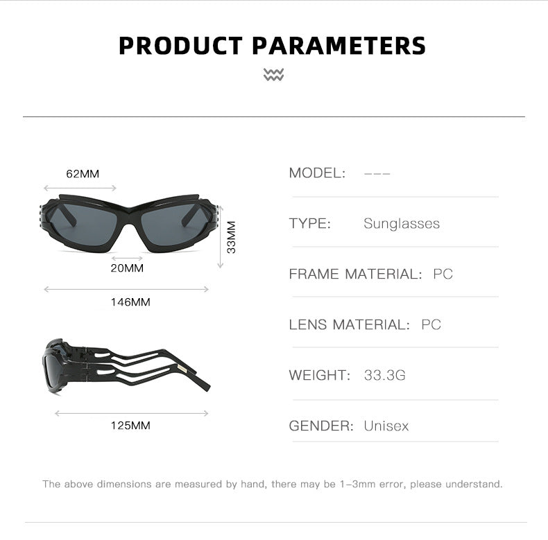 Futuristic Sports Wrap Man Sunglasses - Bold Black Frames with UV Protection 5