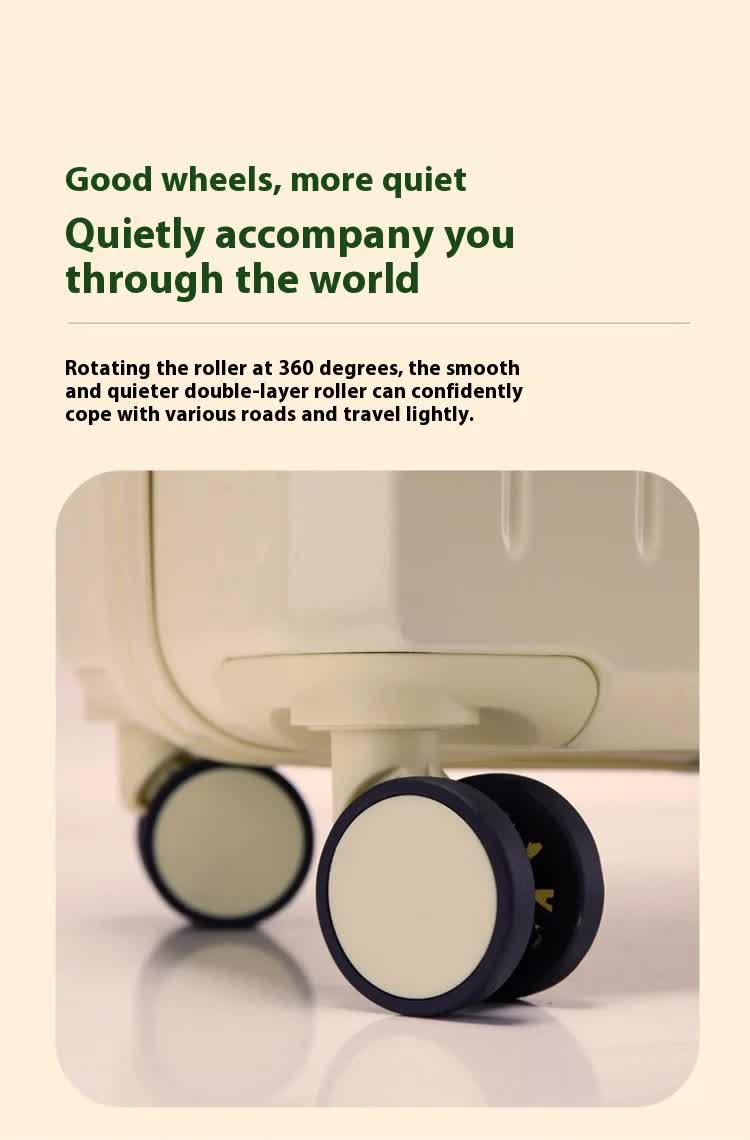 Smart Carry-On Luggage with Cup Holder & USB Charging Port - Avocado green Color Spinner Suitcase for Travel Convenience  24 inch 3