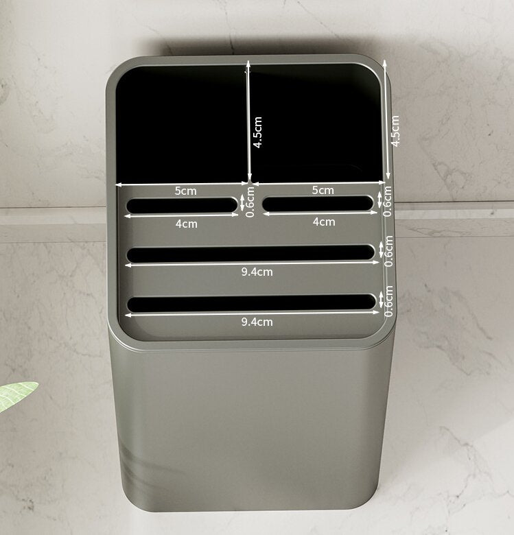 Multi-Functional Square Knife Holder - Compact Kitchen Storage Organizer(white) 3