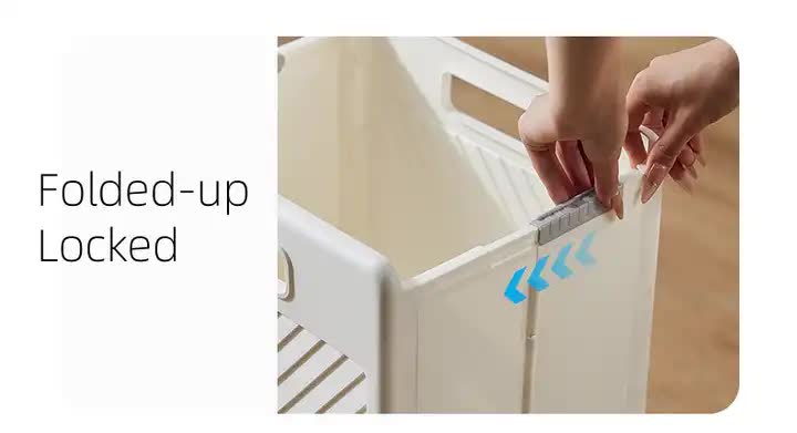 Foldable Laundry Basket with Wheels - Portable Rolling Hamper for Home Use,Storage laundry basket combination 33*28*48cm White 4