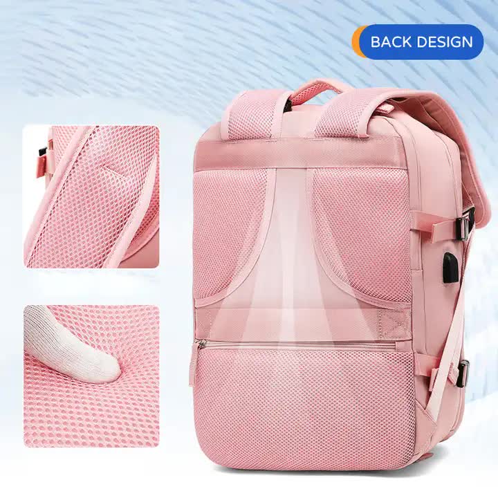 Multi-Compartment Travel Backpack with Shoe Storage and Wet-Dry Separation (Gray)31cm(L)*17cm(W)*42cm(H) 3