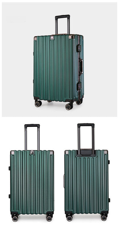 Aluminum Alloy Hard-Shell Suitcase with TSA Lock -22" Spinner Luggage in Green 3