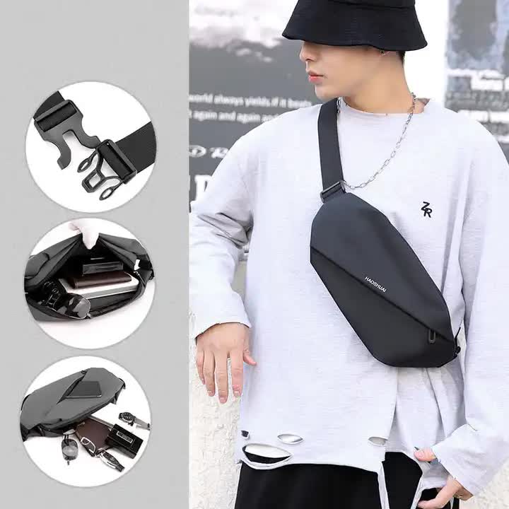 Versatile Crossbody/Fanny Pack for Men - Lightweight and Large Capacity (Black) 3