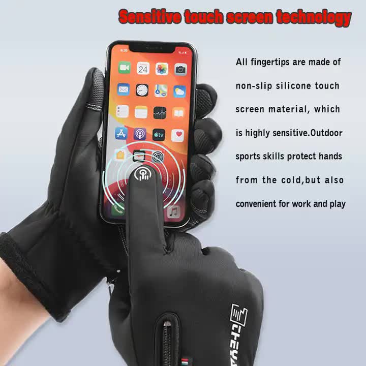 Convertible Fingerless Winter Gloves | Waterproof, Windproof Thermal Gloves with Touchscreen Compatibility Q808  XXL size Black 3