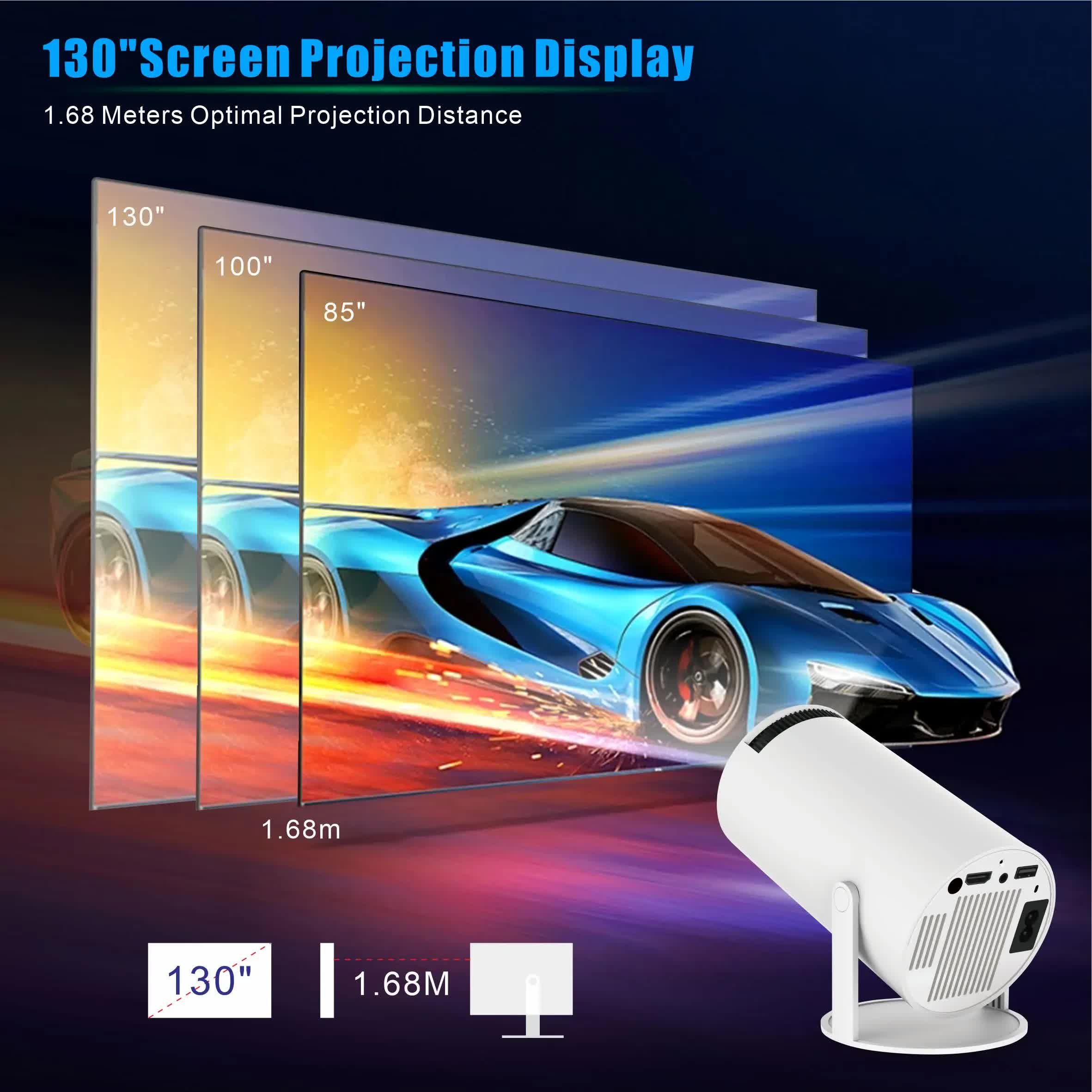 HY300PRO Portable Projector - 4K Decoding, Wi-Fi 6, 720P HD with 160 ANSI Lumens 5