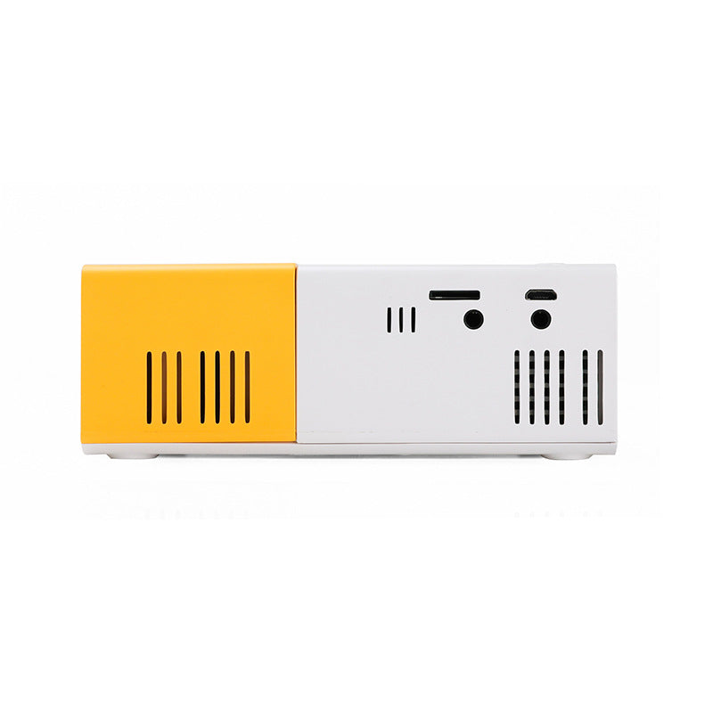 Mini Home Portable Cinema Projector - LED Compact Entertainment Projector for Movies & Gaming (White+yellow) 4