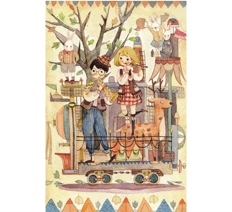 150-Piece Miniature Art Puzzle in Tube - Collectible Portable Puzzle for Art Lovers 10*15cm 1