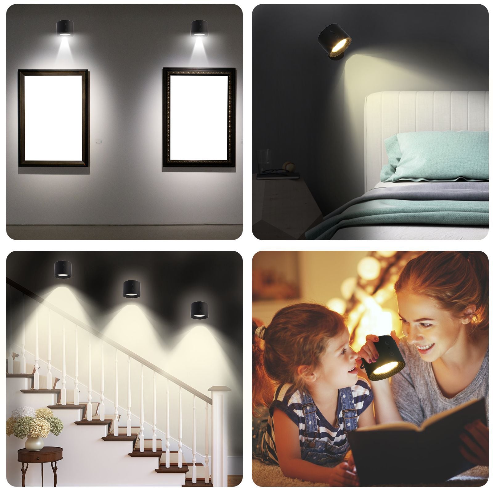 Touch-Control LED Night Light with 3 Brightness Levels & 3 Color Temperatures - Adjustable Stepless Dimming for Home & Office 3
