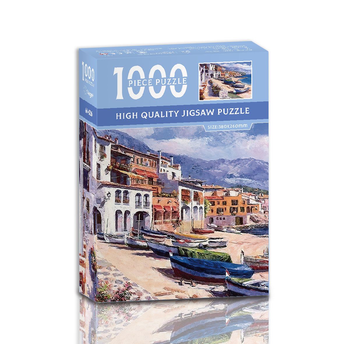 1000-Piece High-Quality Jigsaw Puzzle - Coastal Village Scene 1