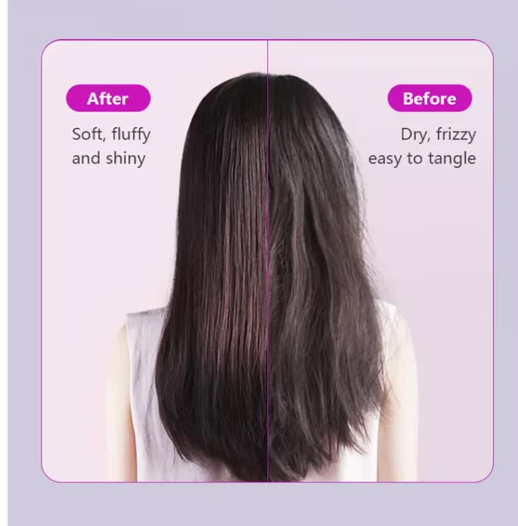 Self-Cleaning Hair Brush with One-Click Release | Massage Cushion Design, Anti-Frizz and Detangling Brush (purple) 5