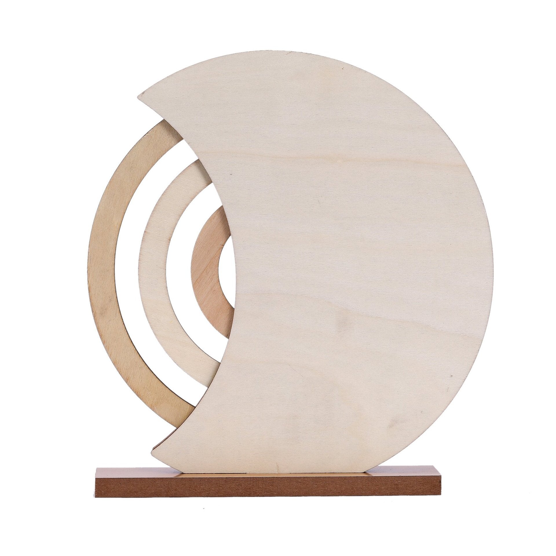 Rustic Perpetual Wooden Calendar | Decorative Home & Desk Accessory 20*18cm Moon shape 4