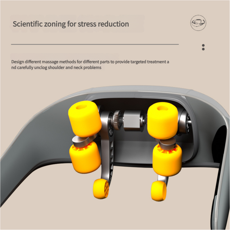 Portable Shiatsu Neck and Shoulder Massager with Heat | Rechargeable 2000mAh Battery 4