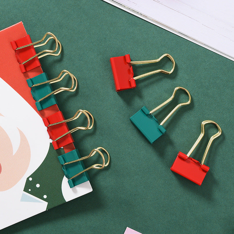 S11012 Christmas Stationery Set - Festive Binder Clips, Paper Clips, and Push Pins in Holiday Colors(2 set) 5