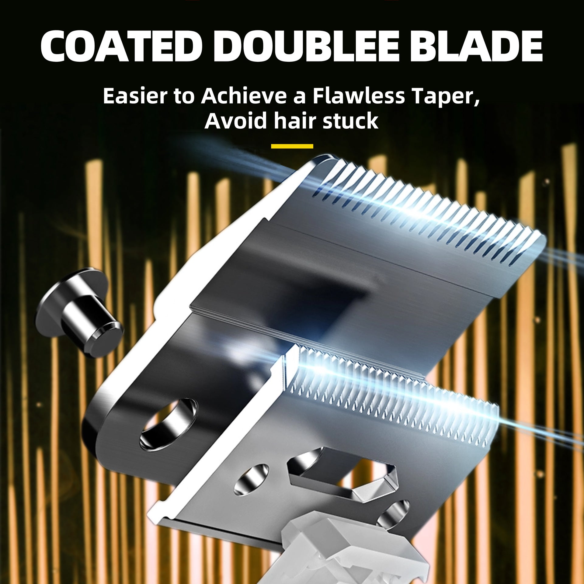 WL-1670 Silver Professional Hair Clipper Set with Adjustable Guards - USB Rechargeable Trimmer with Charging Dock 3