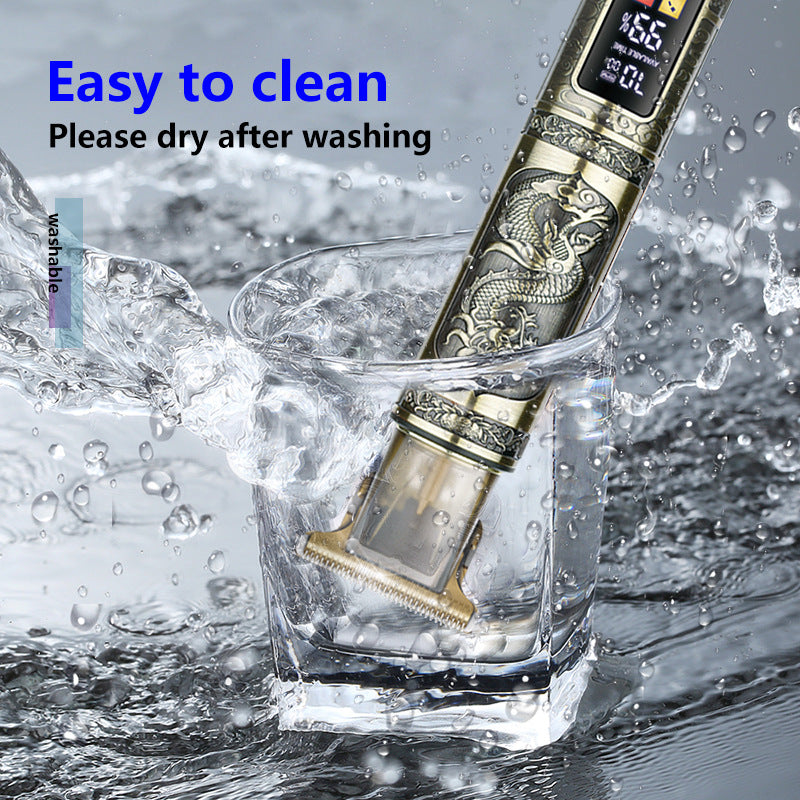 Professional Skull  Design Hair Clipper - Cordless Hair Trimmer with Digital Display, Adjustable Guards, and USB Charging 3