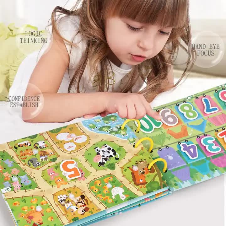 Interactive Busy Book Set - 2-pack of educational activity books for preschoolers on transport and animals 3
