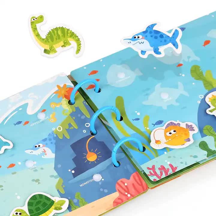 Interactive Busy Book Set - 2-pack of educational activity books for preschoolers on transport and animals 4