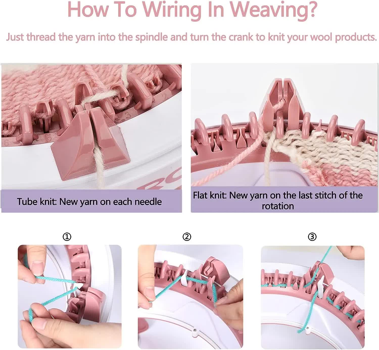 Sentro Knitting Machine - DIY Loom for Hats, Scarves, and More | 40 Needle Knitter for Kids & Adults 4