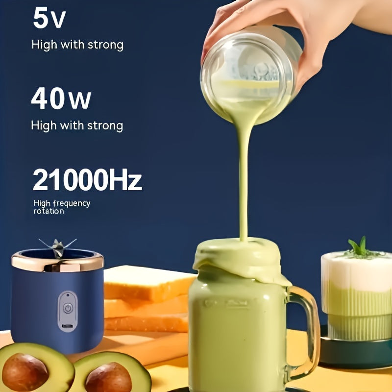 1 x Portable USB Blue Rechargeable Juicer Cup,Portable Blender for Smoothies and Juices - USB Rechargeable, Powerful & Compact 3