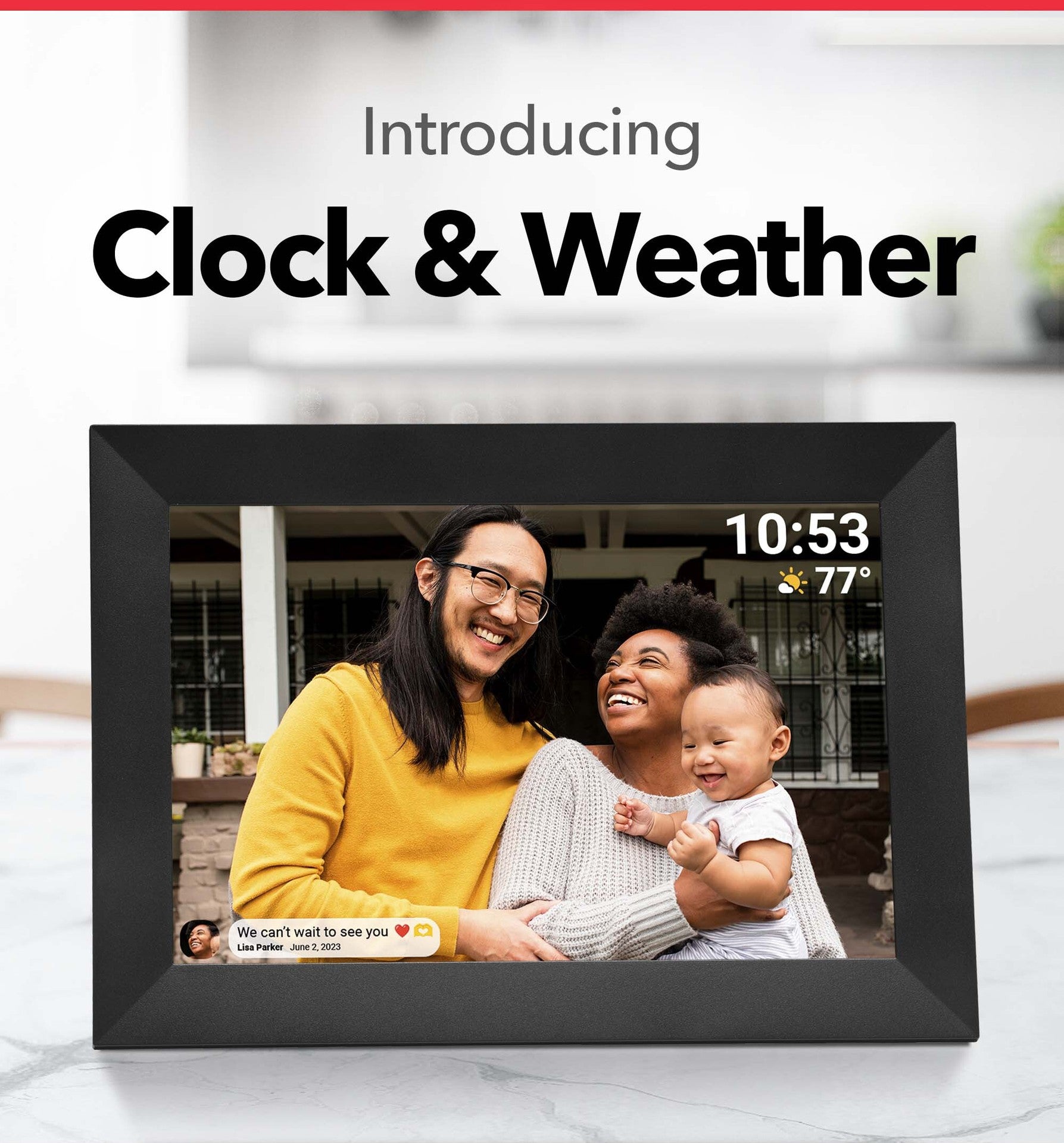 Black 32GB Storage 10-Inch WiFi Digital Photo Frame | HD Display + Remote Photo/Video Sharing via App | 5