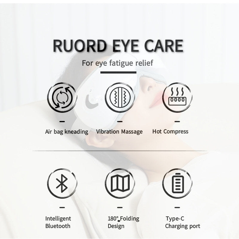 Eye Massager with Vibration and Heat Compression - Air Pressure Eye Therapy Device for Relaxation and Eye Care 5