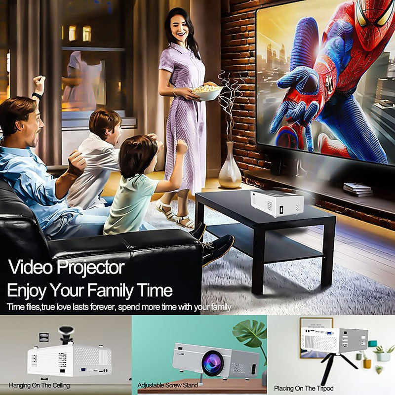 Portable Mini Projector with Multi-Interface Connectivity for Home Theater and Business Use with Wi-Fi Connectivity 3