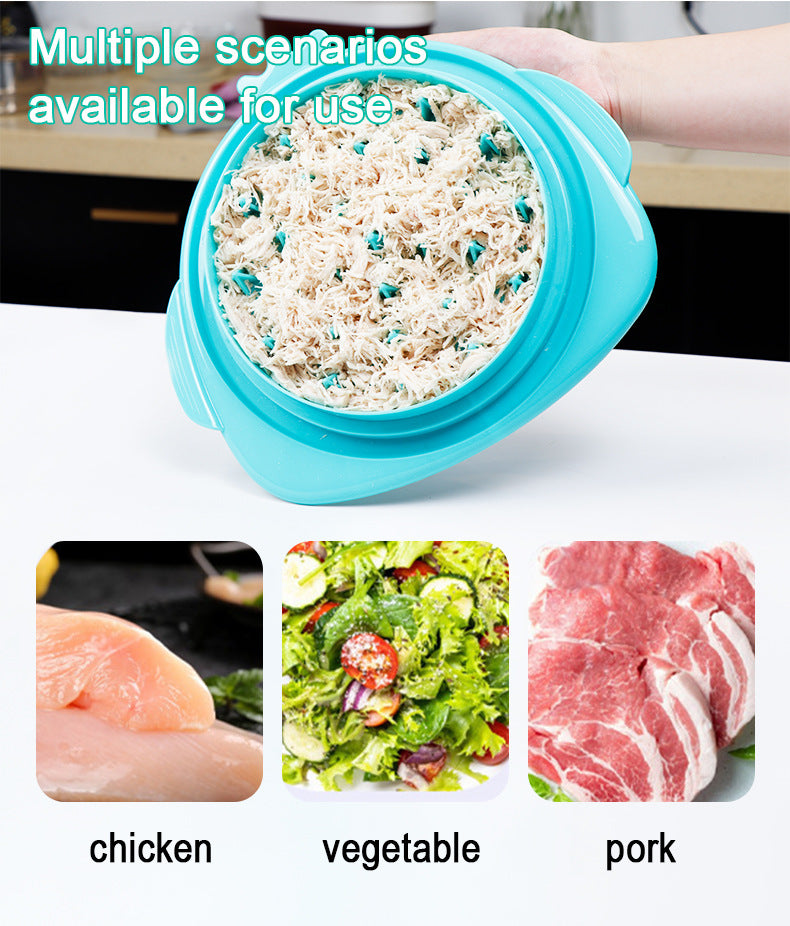 2pcs Black New Chicken Shredder - Effortless Chicken Breast Shredding Tool for Meal Prep and Baby Food** 3