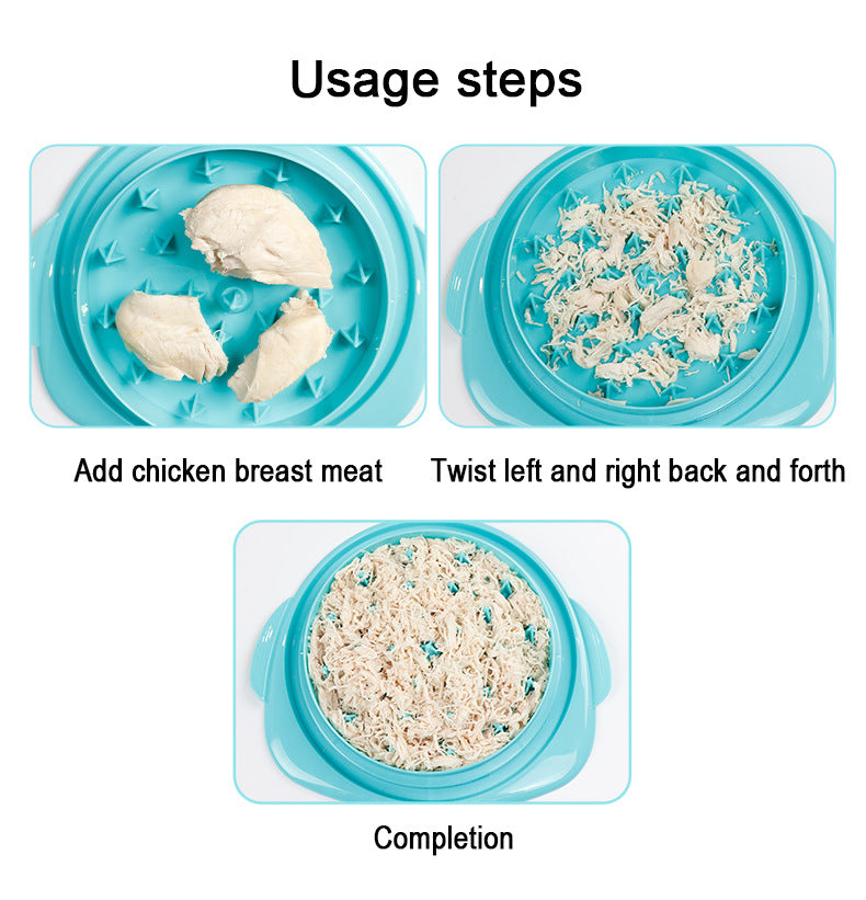 2pcs blue New Chicken Shredder - Effortless Chicken Breast Shredding Tool for Meal Prep and Baby Food 5