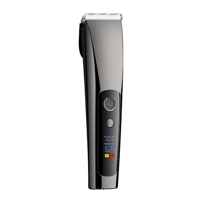 Black Professional Rechargeable Hair Clipper with Digital LED Display - Precision Trimmer for Men 4