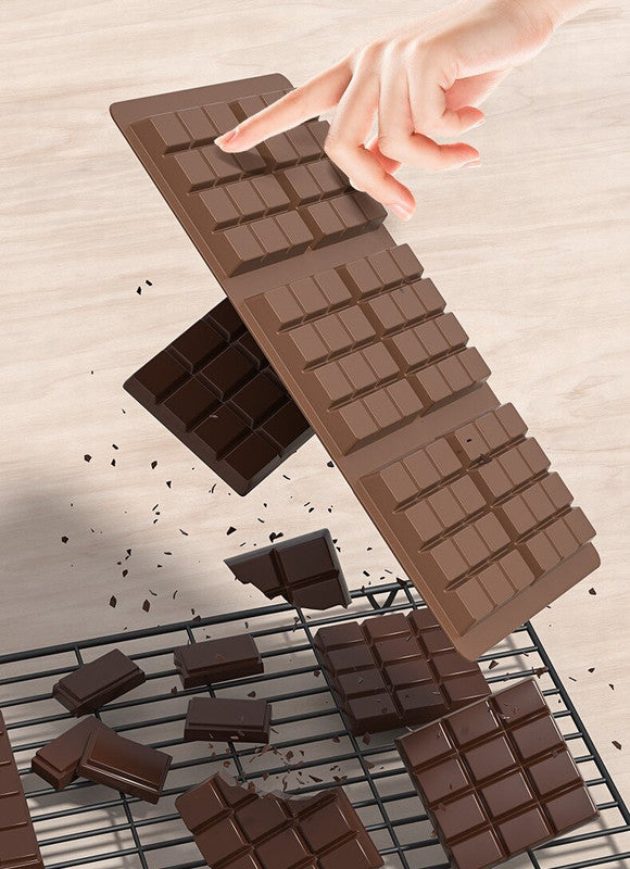 (5 PCS )YH917 Silicone Chocolate Bar Mold - BPA-Free, Heat-Resistant, Non-Stick Baking Tray, Measures 26 cm x 17 cm x 1.5 cm 3